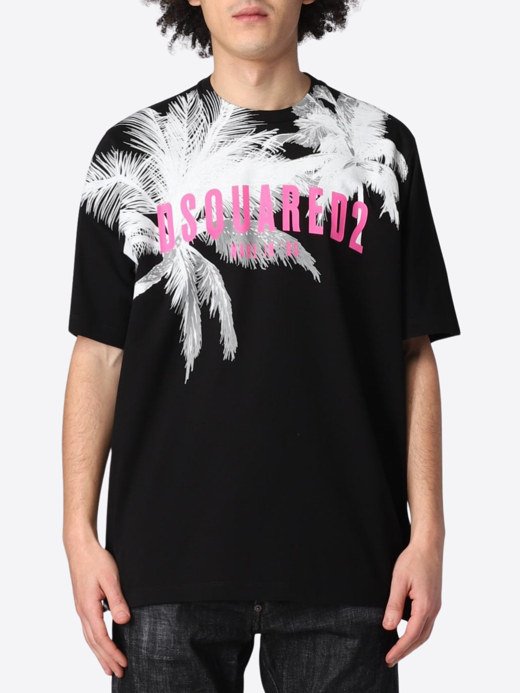 DSQUARED2 Palms Black tričko Veľkosť: XS