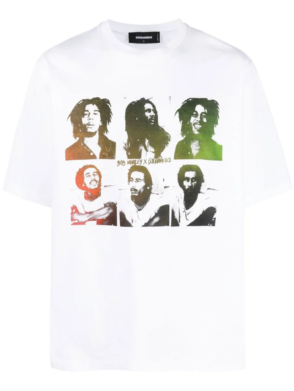 DSQUARED2 Bob Marley White tričko S