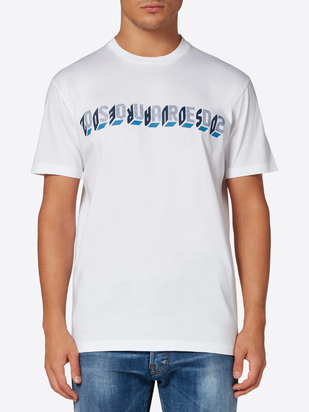 DSQUARED2 Mirror White tričko Veľkosť: XL