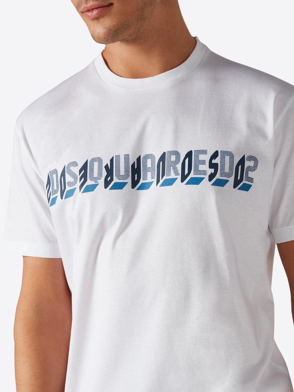 DSQUARED2 Mirror White tričko Veľkosť: XL – Obrázok 4