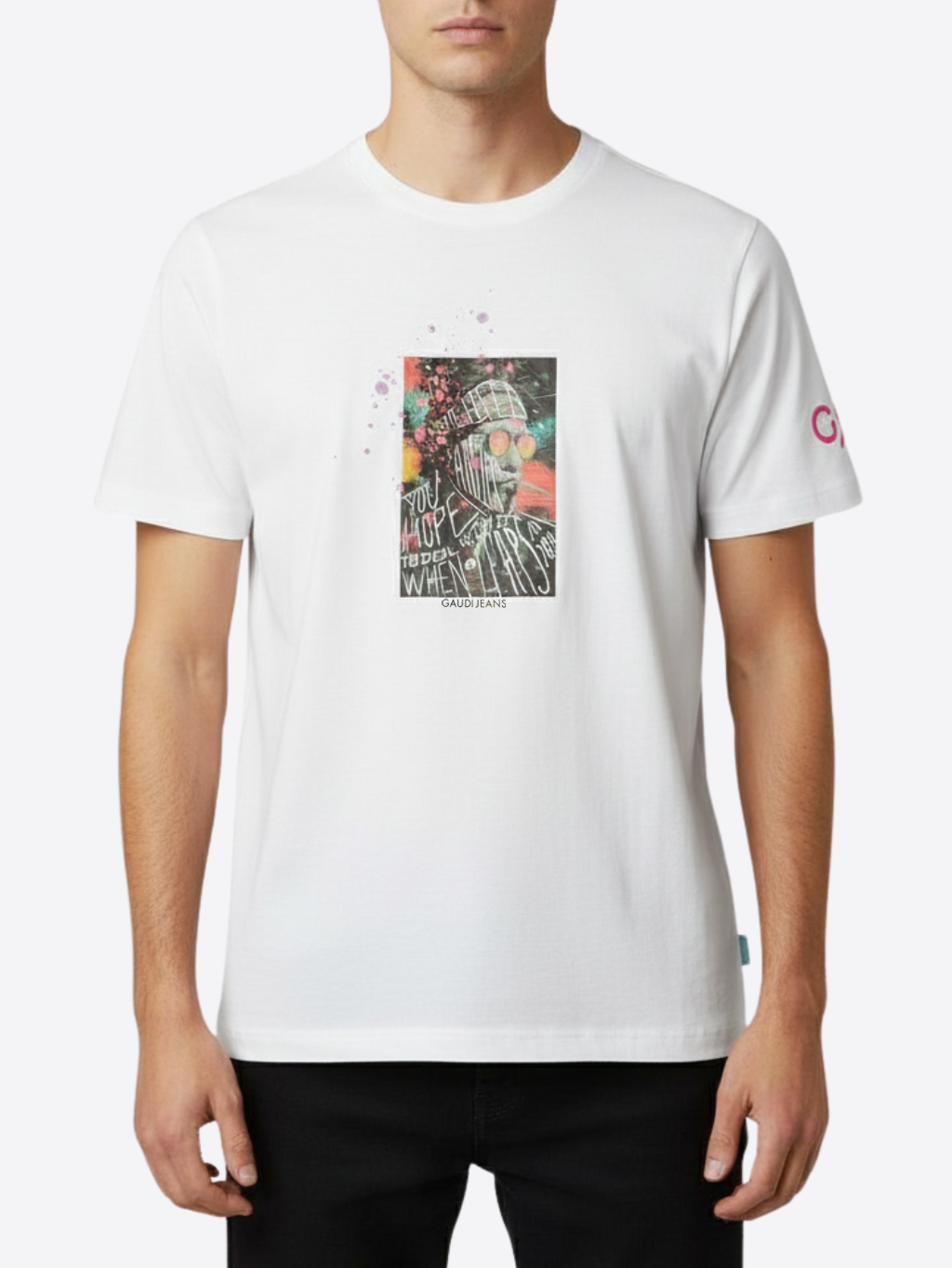 GAUDI Jeans Hope White tričko Veľkosť: XL