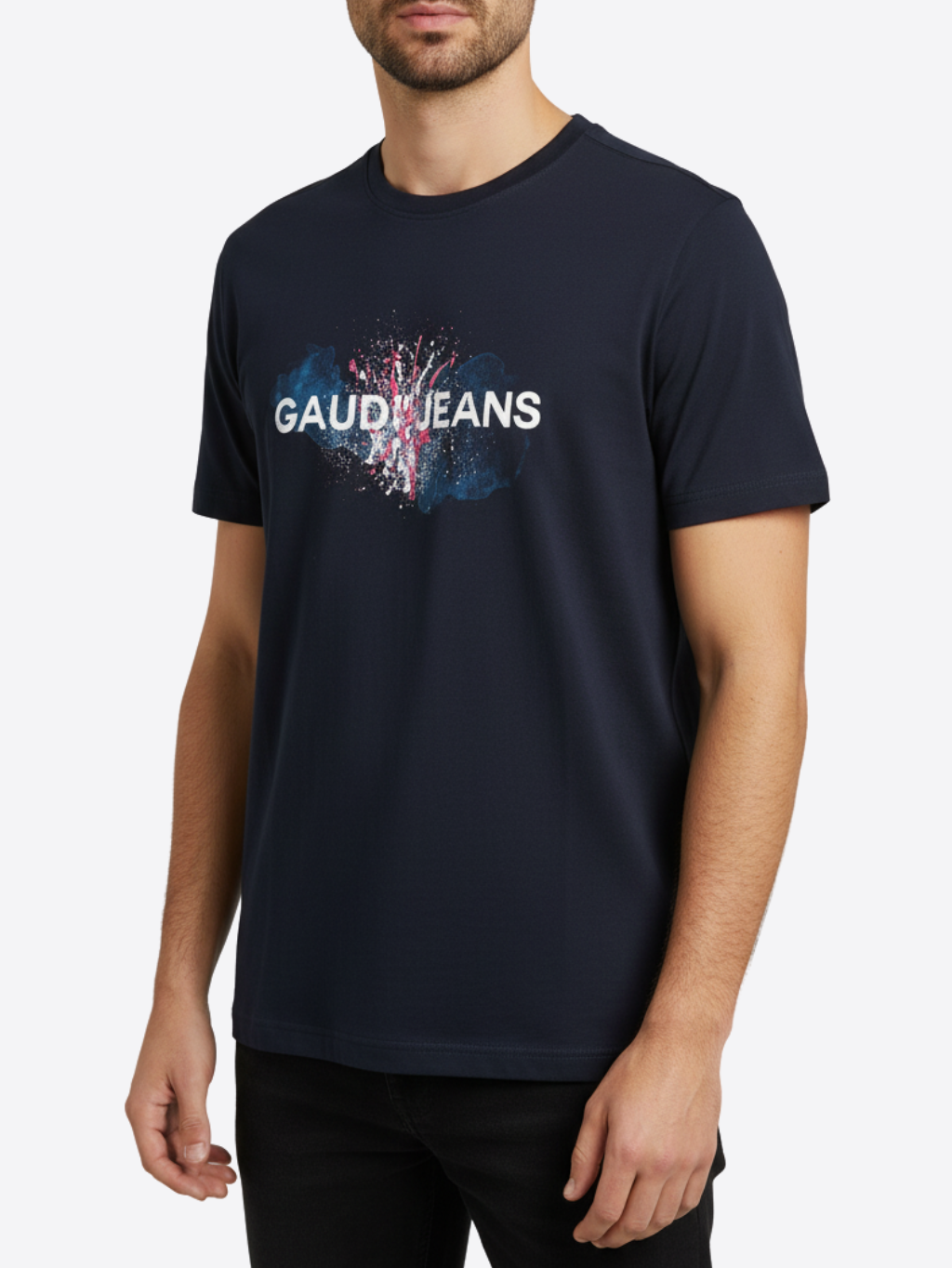 GAUDI Jeans Luca Dark Blue tričko Veľkosť: L