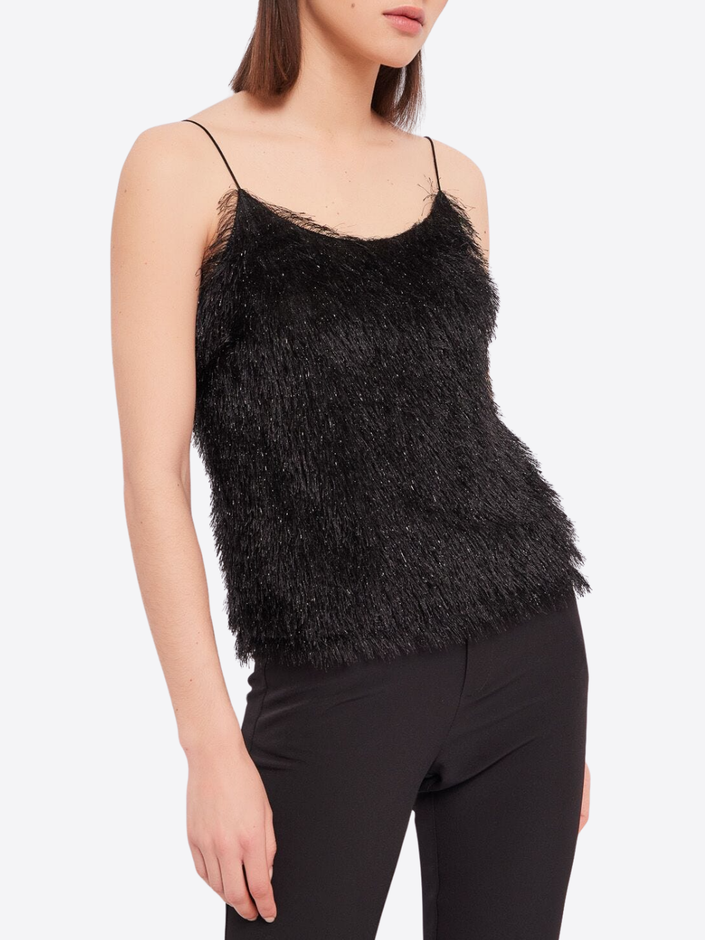 GAUDI Fringed Black top S