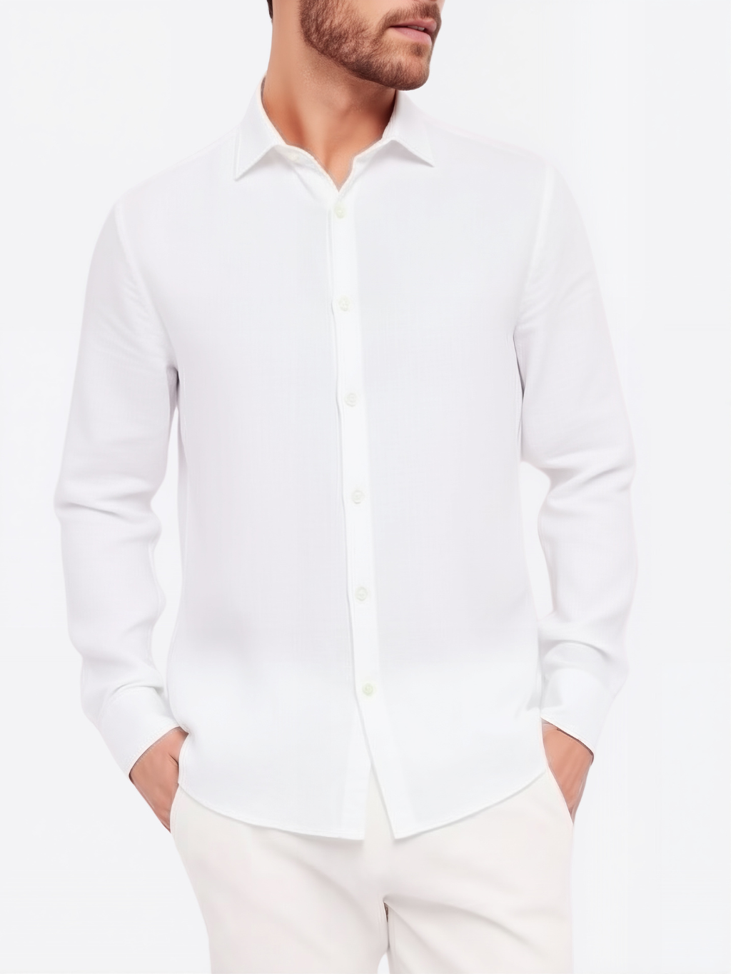 GAUDI Linen White košeľa Veľkosť: XL