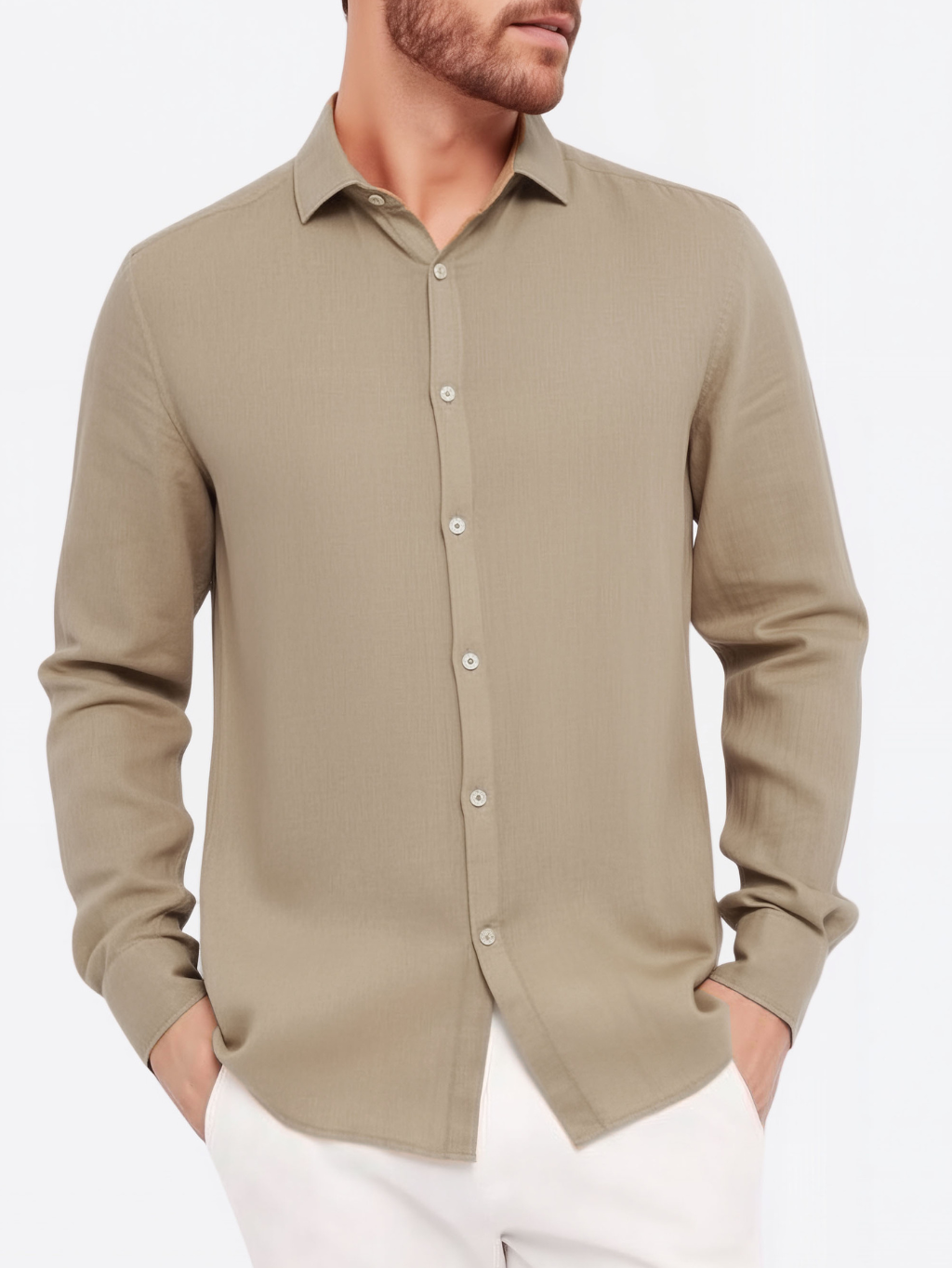 GAUDI Linen Brown košeľa Veľkosť: XL