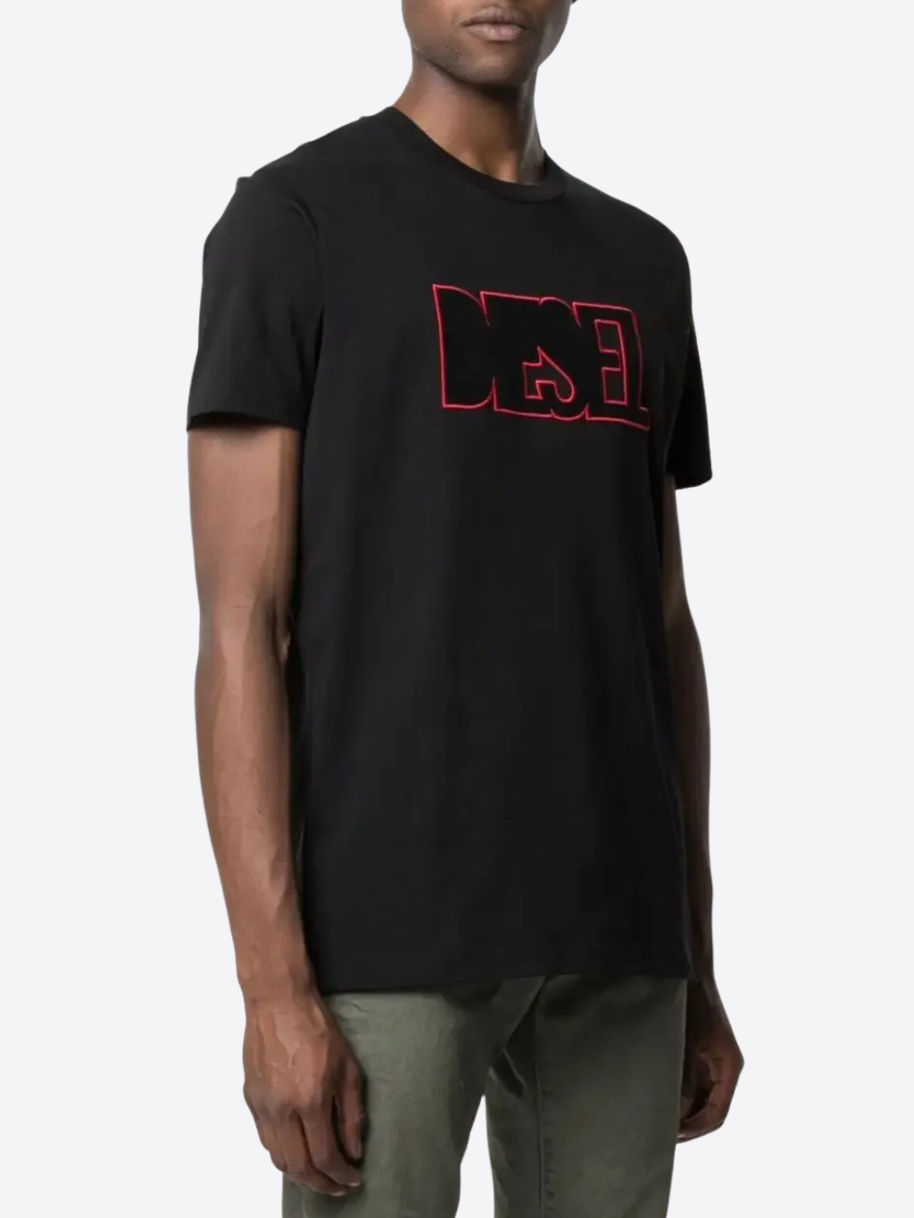 DIESEL Outline Black tričko Veľkosť: S