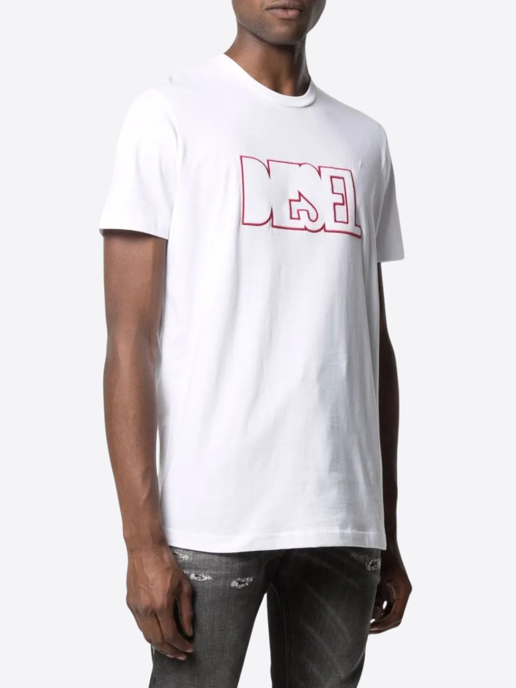 DIESEL Outline White tričko Veľkosť: L