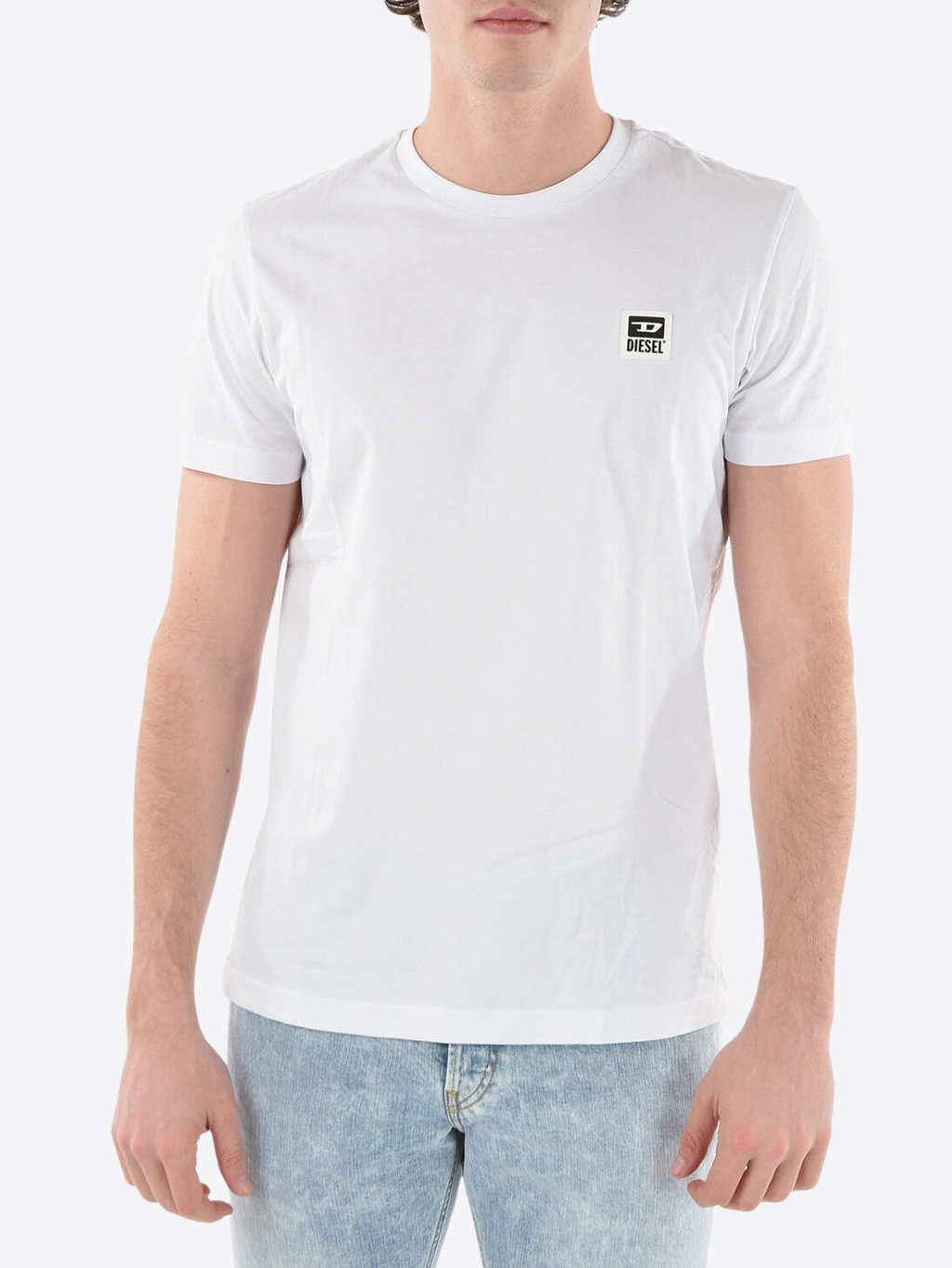 DIESEL Logo White tričko Veľkosť: L