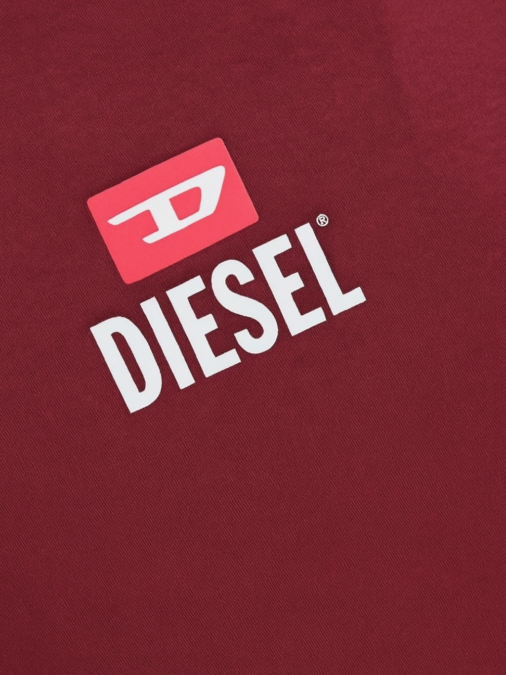 DIESEL D Burgundy tričko Veľkosť: S – Obrázok 4