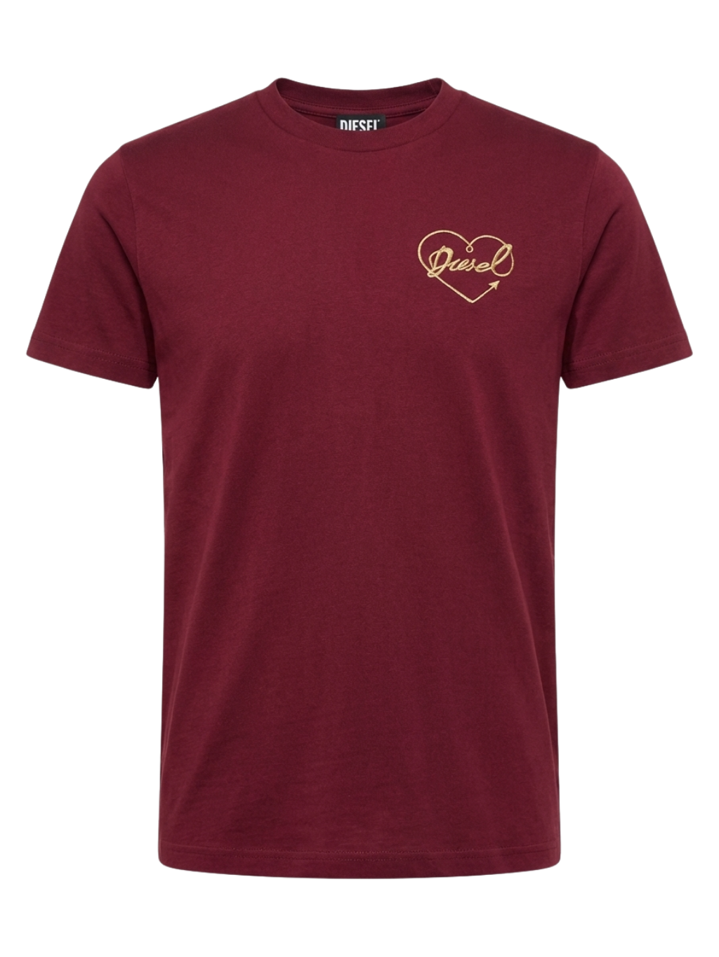 DIESEL Love Burgundy tričko S