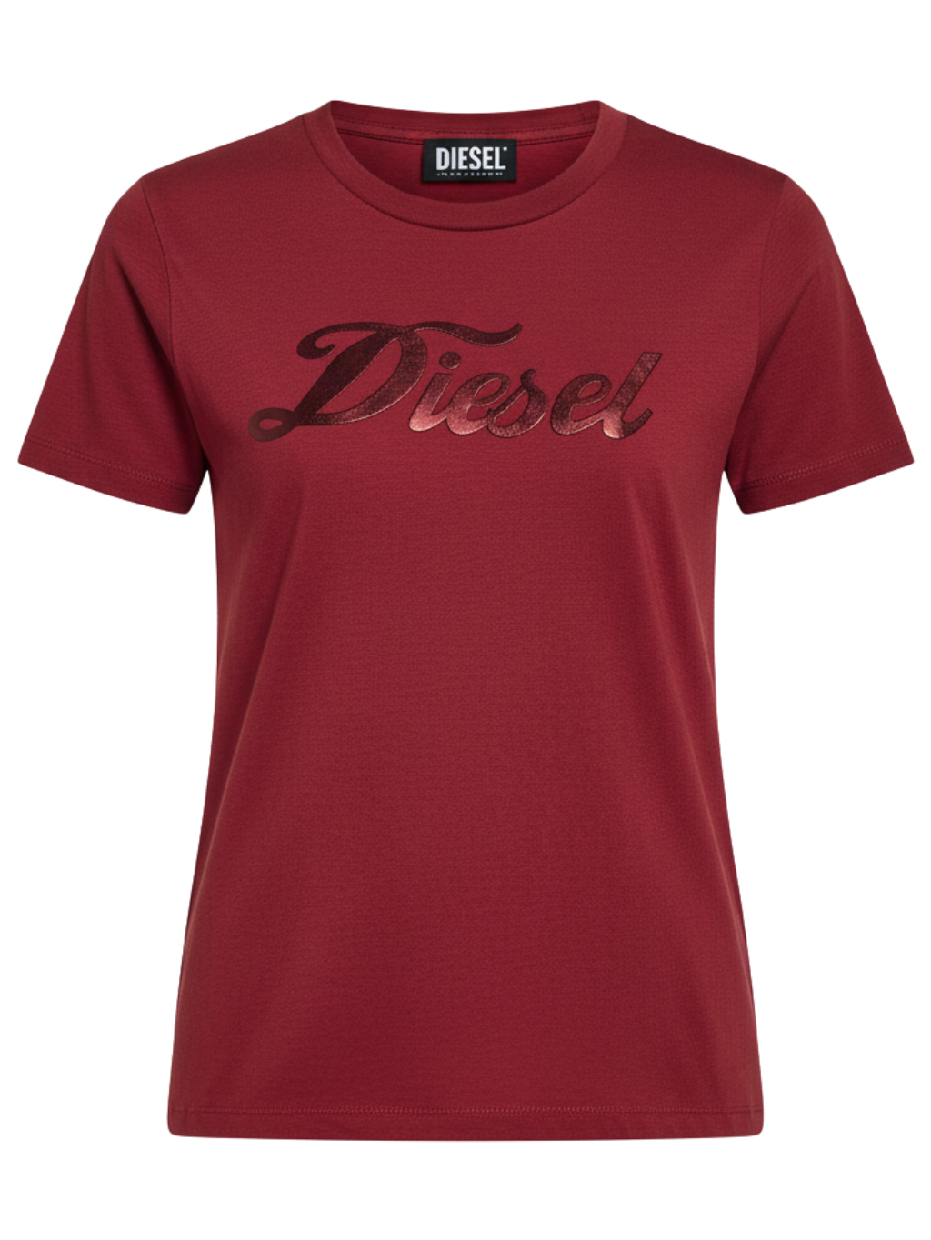DIESEL Calligraphy Burgundy tričko L