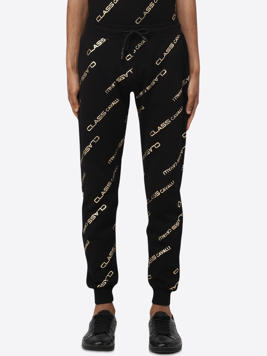 CAVALLI CLASS Logo Black joggery XXL