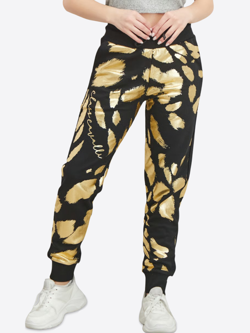 CAVALLI CLASS Logo Black joggery XXL