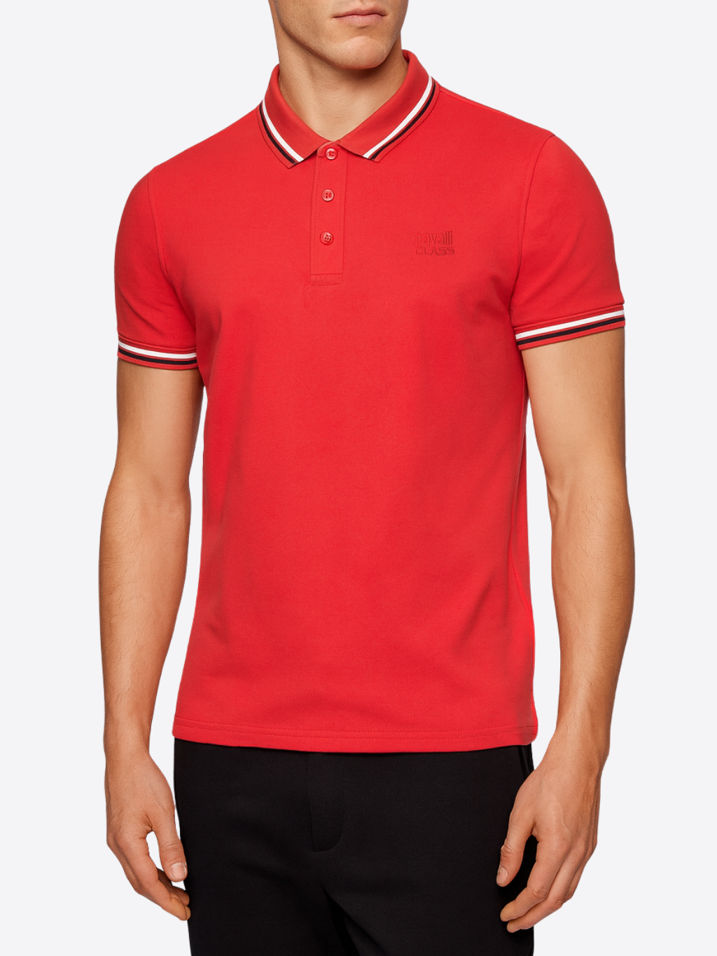 CAVALLI CLASS Louis Red polo tričko Veľkosť: XL