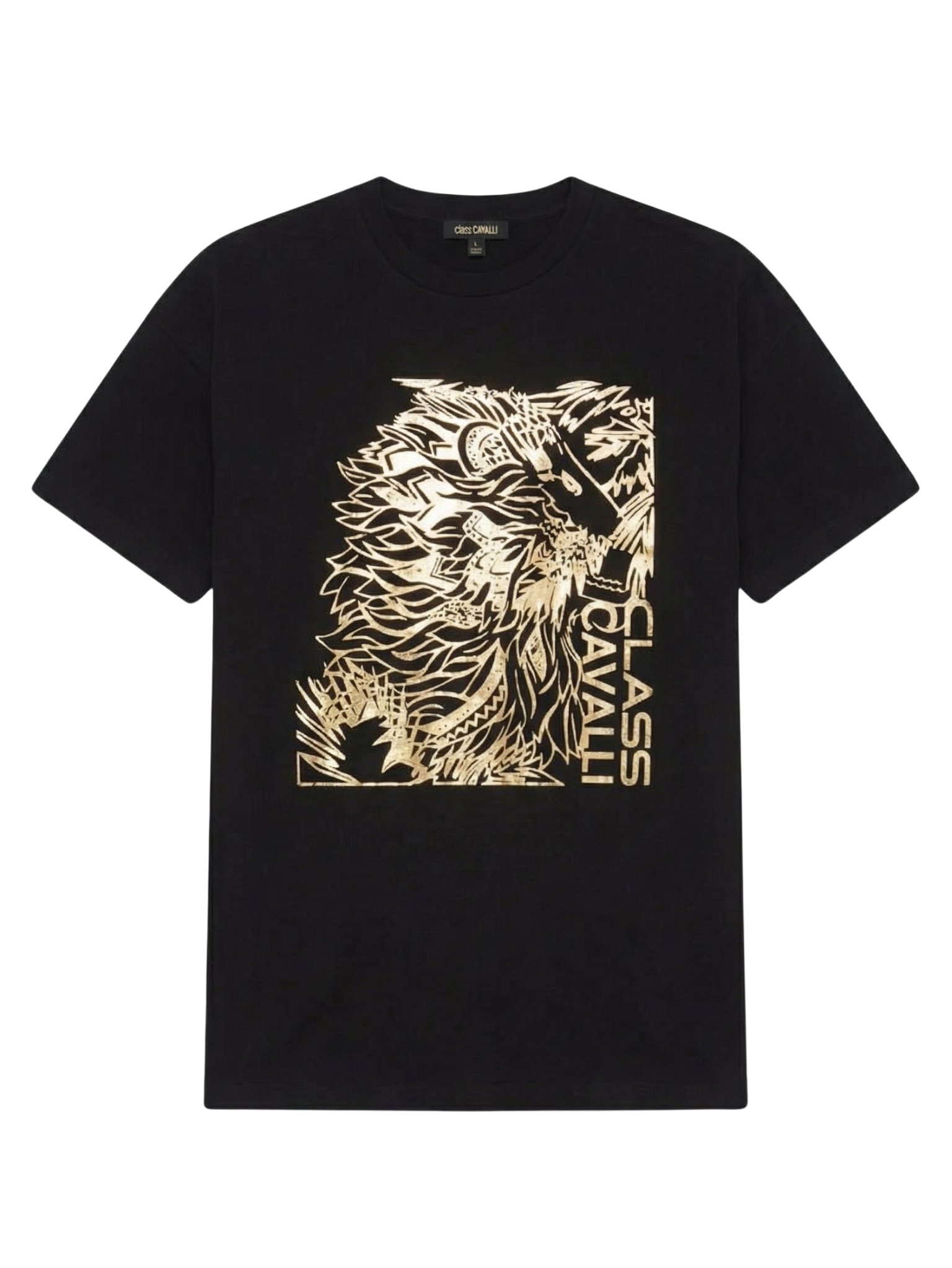 CAVALLI CLASS Gold Black tričko 3XL