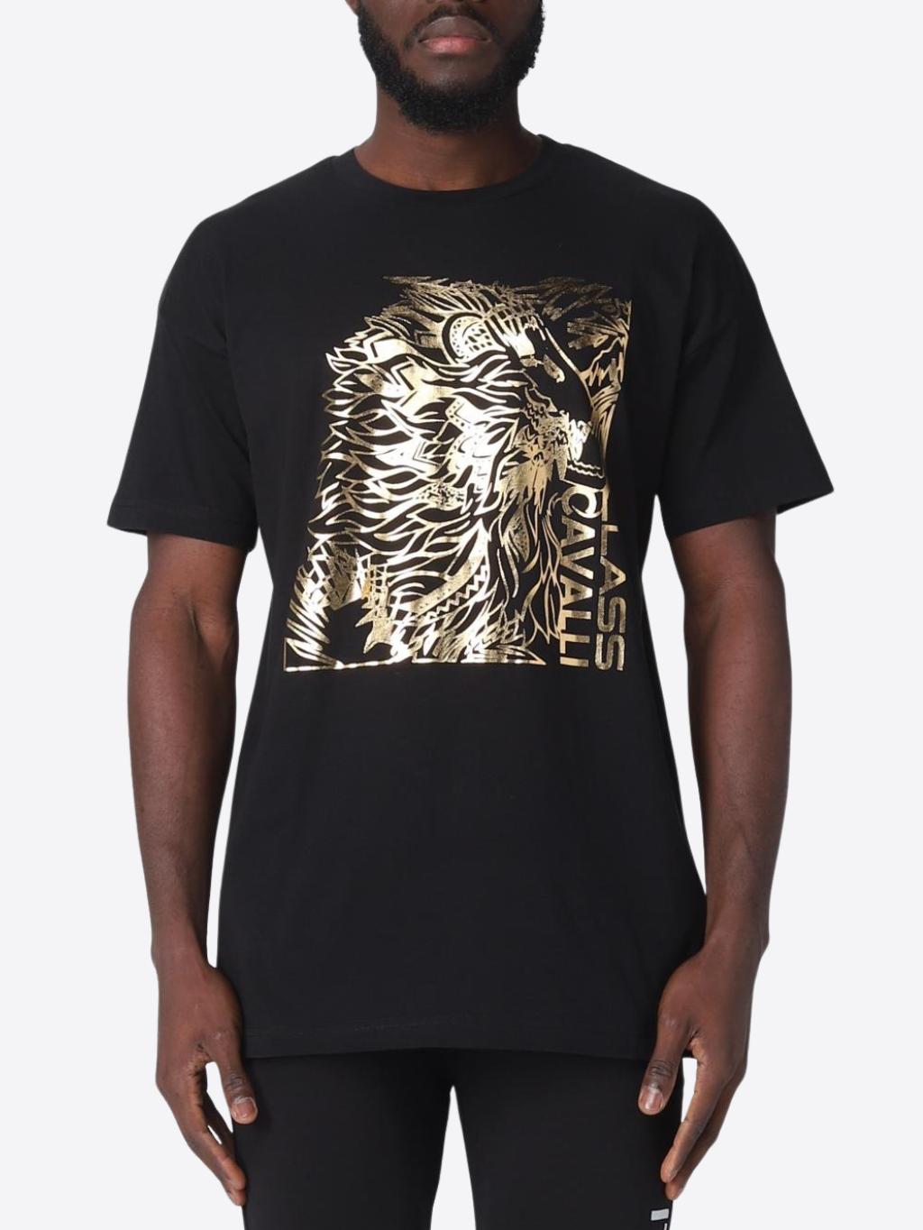 CAVALLI CLASS Gold Black tričko 3XL