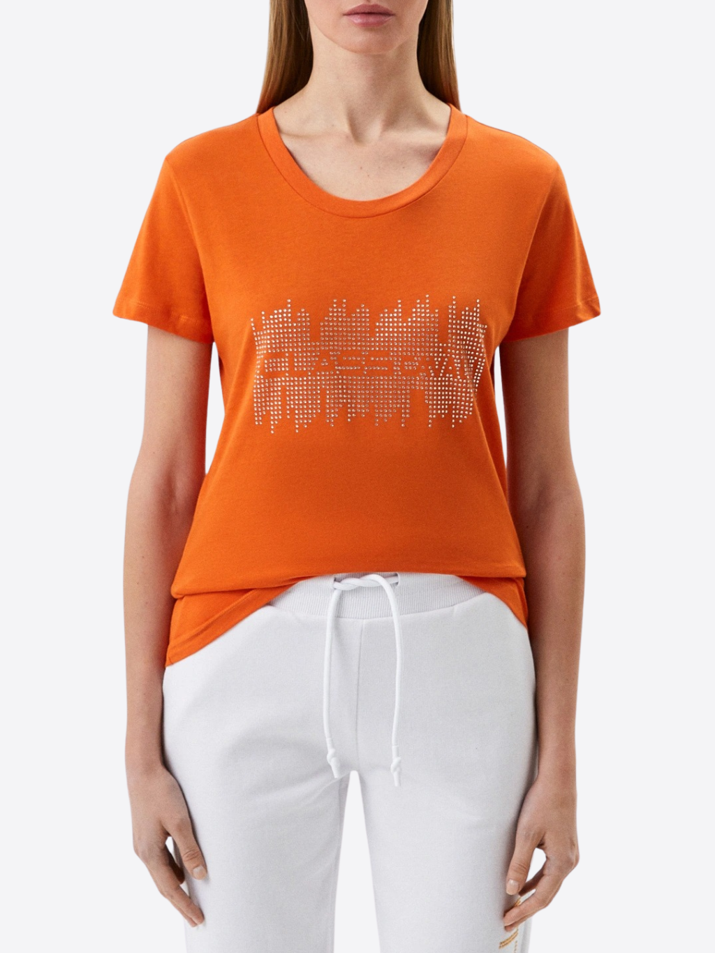 CAVALLI CLASS Sequins Orange tričko M