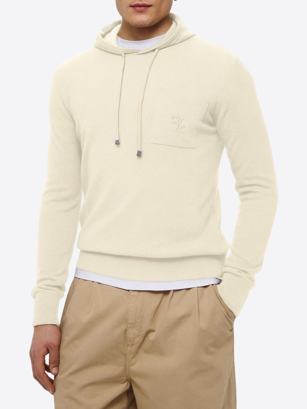 BILLIONAIRE Logo Creme White sveter Veľkosť: M