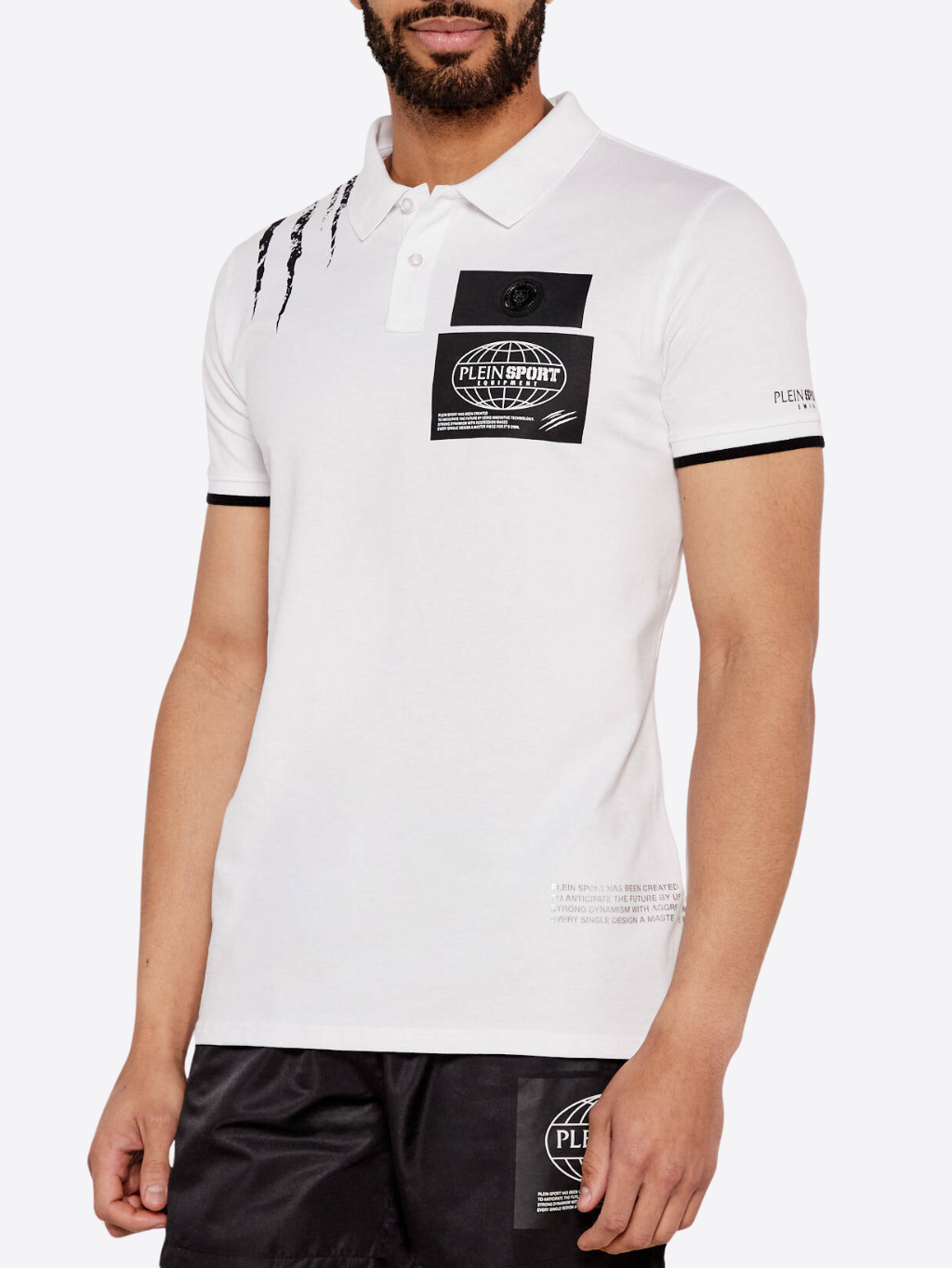 PLEIN SPORT Panther White polo tričko S