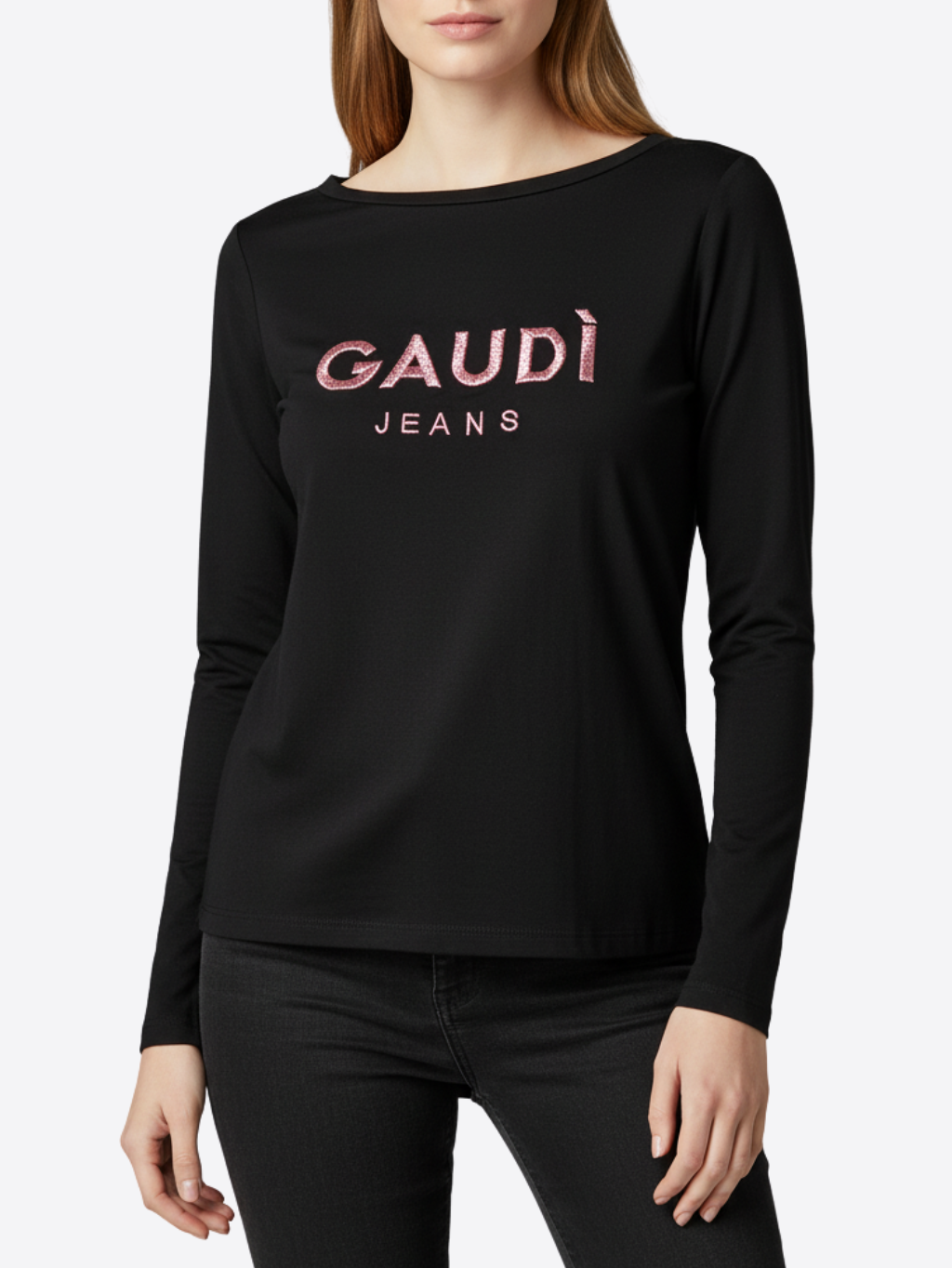 GAUDI Embroidered Logo Black tričko Veľkosť: S