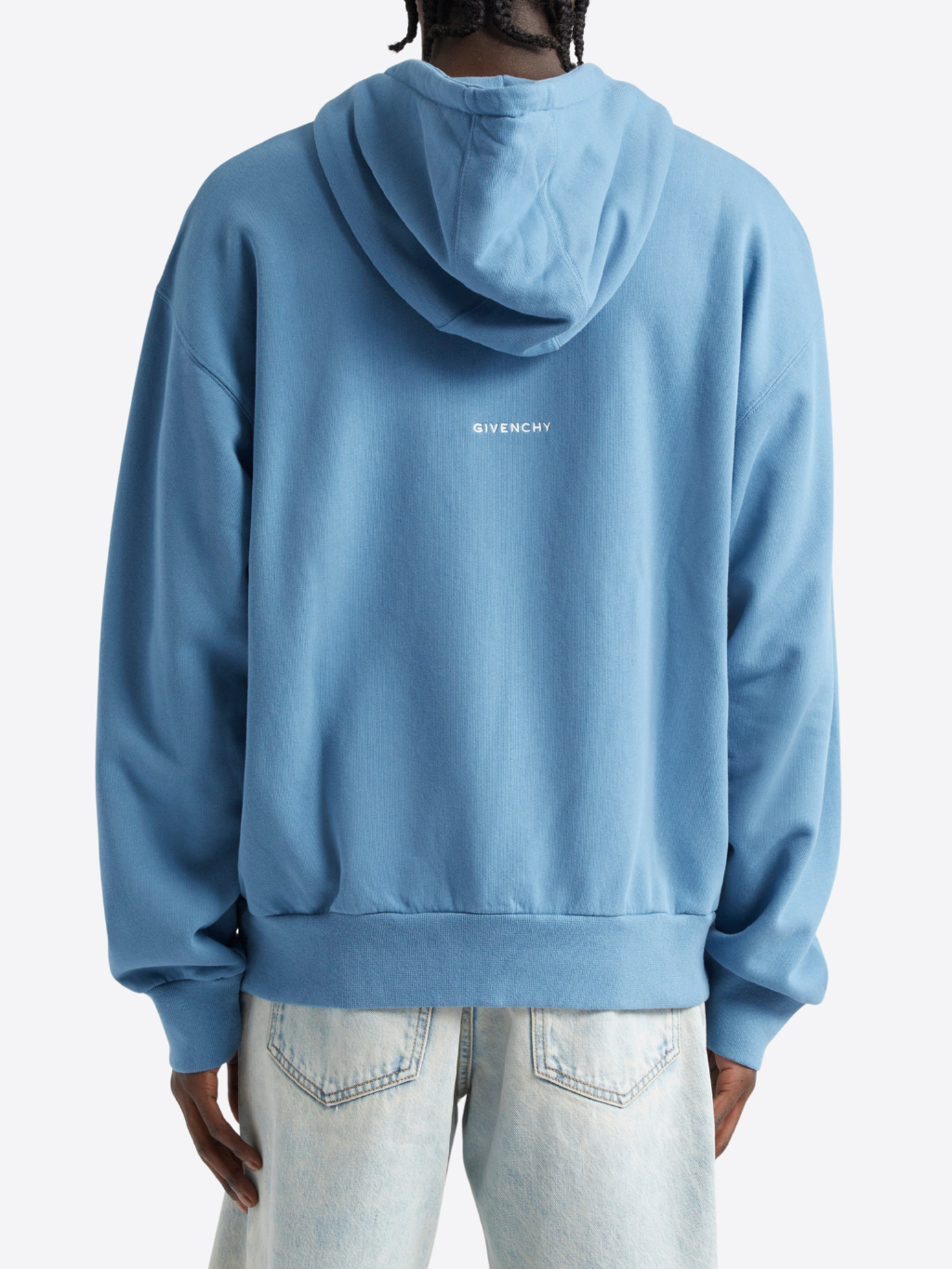 GIVENCHY Logo-Embroidered Blue mikina Veľkosť: XL – Obrázok 4