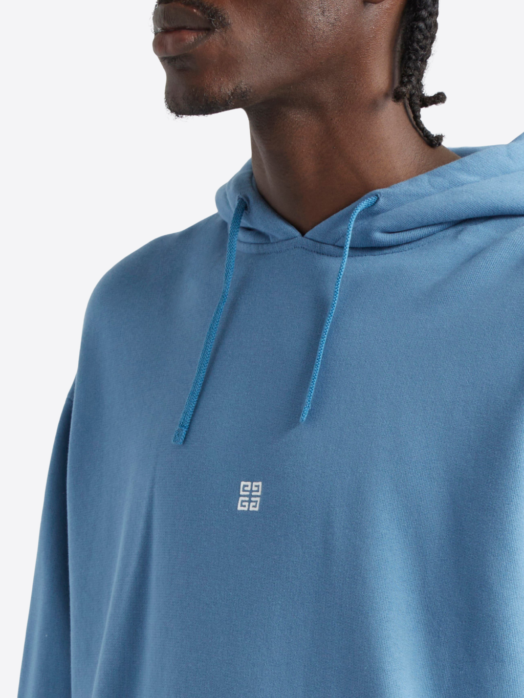 GIVENCHY Logo-Embroidered Blue mikina Veľkosť: XL – Obrázok 5