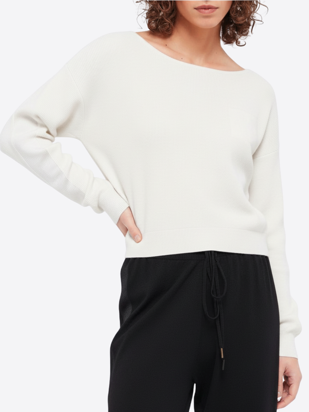 GAUDI Logo White sveter Veľkosť: L