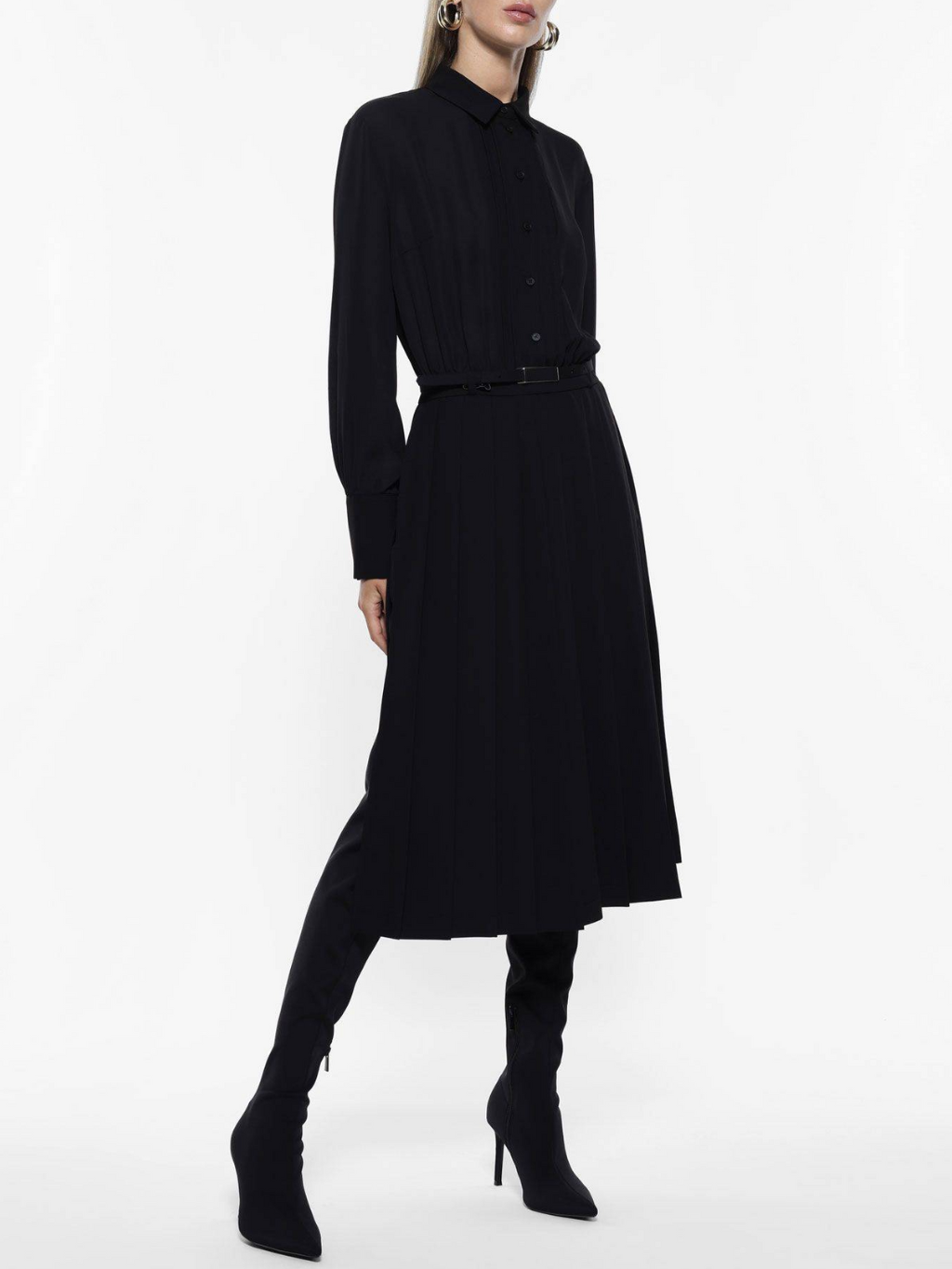 IMPERIAL Amara Black šaty Veľkosť: L – Obrázok 2