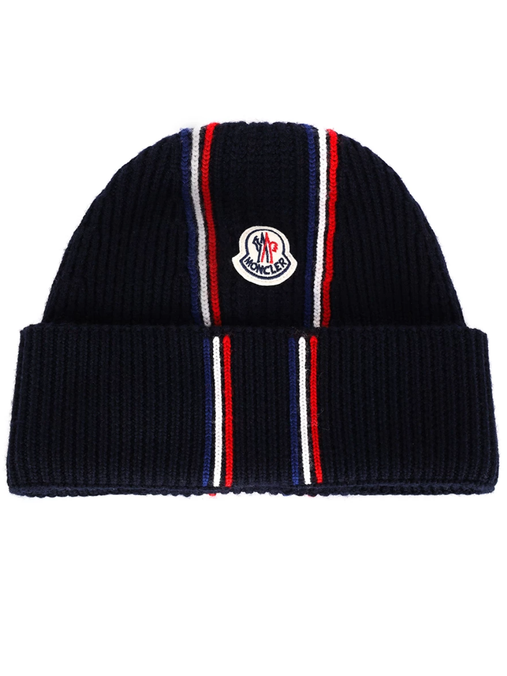 MONCLER Wool Dark Blue čiapka