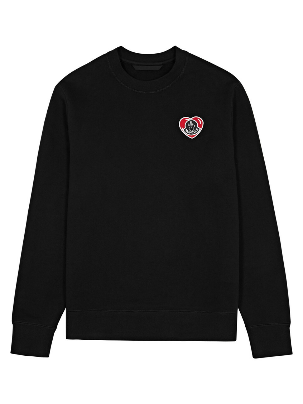 MONCLER Heart Logo Black mikina L