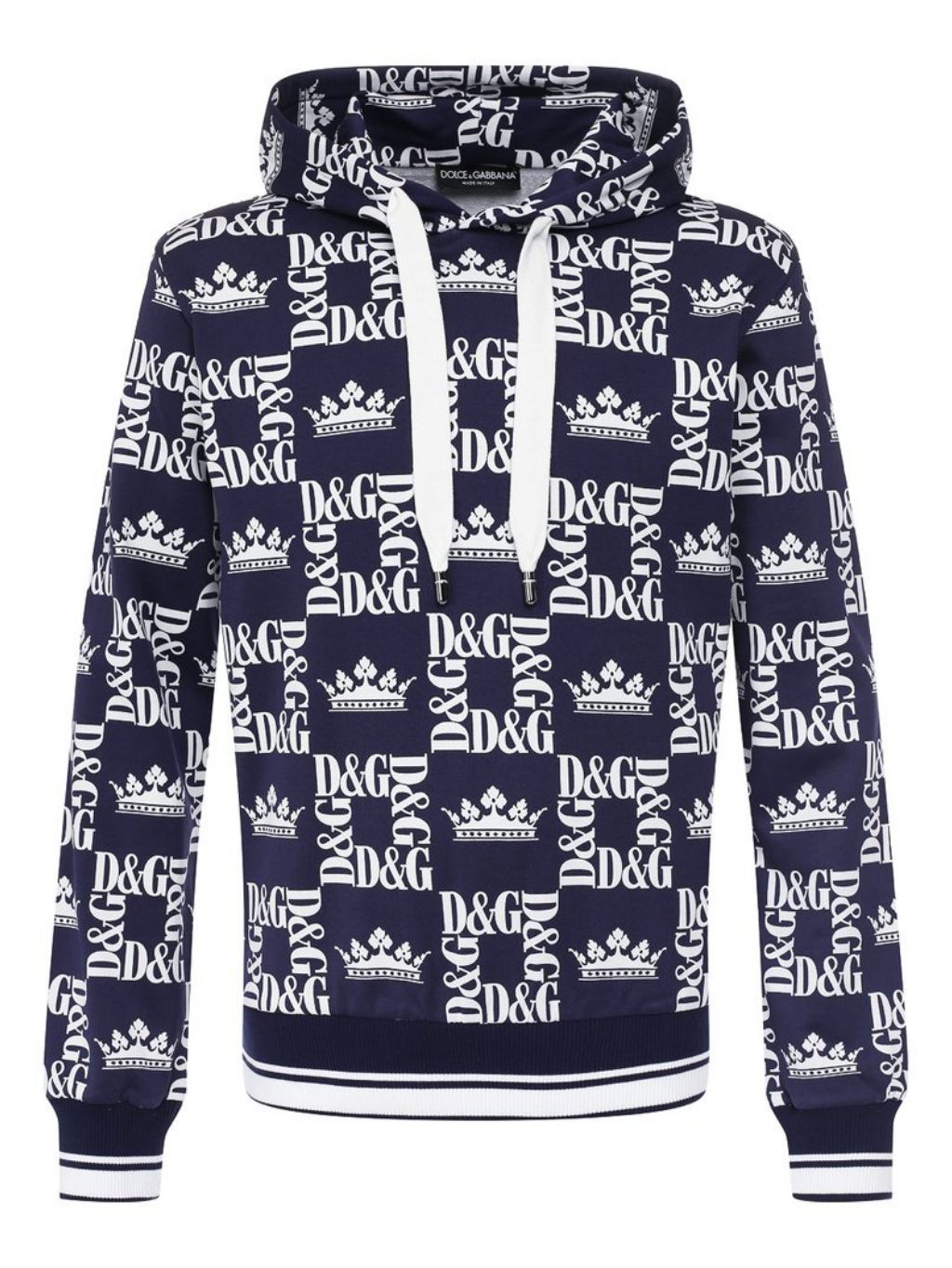 DOLCE & GABBANA Crowns Print Blue mikina XL