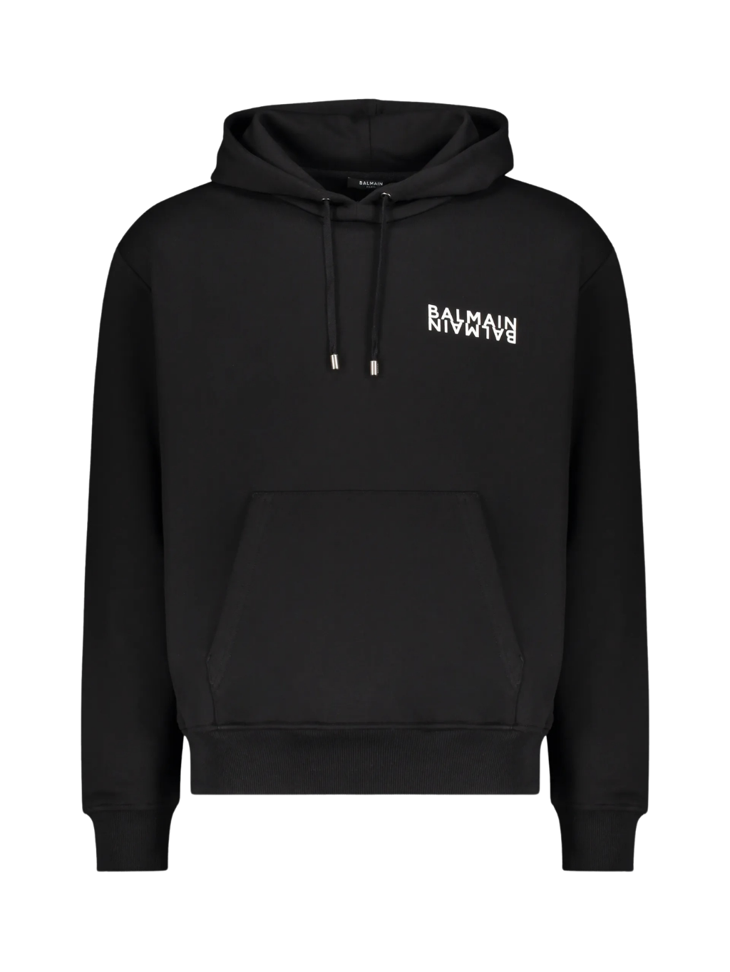 BALMAIN Mirror Logo Black mikina Veľkosť: M