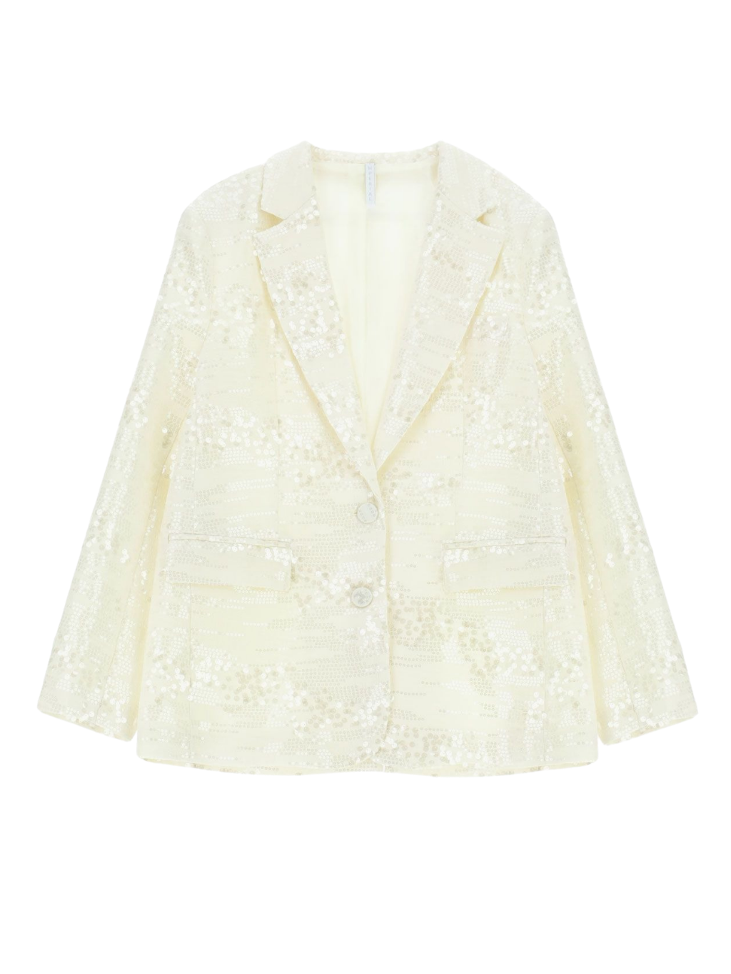 IMPERIAL Sequins Ivory White sako Veľkosť: XS