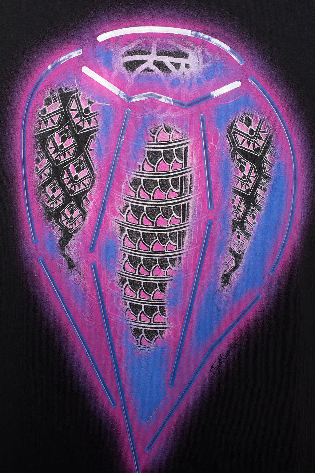 JUST CAVALLI Printed Black tričko Veľkosť: M – Obrázok 4