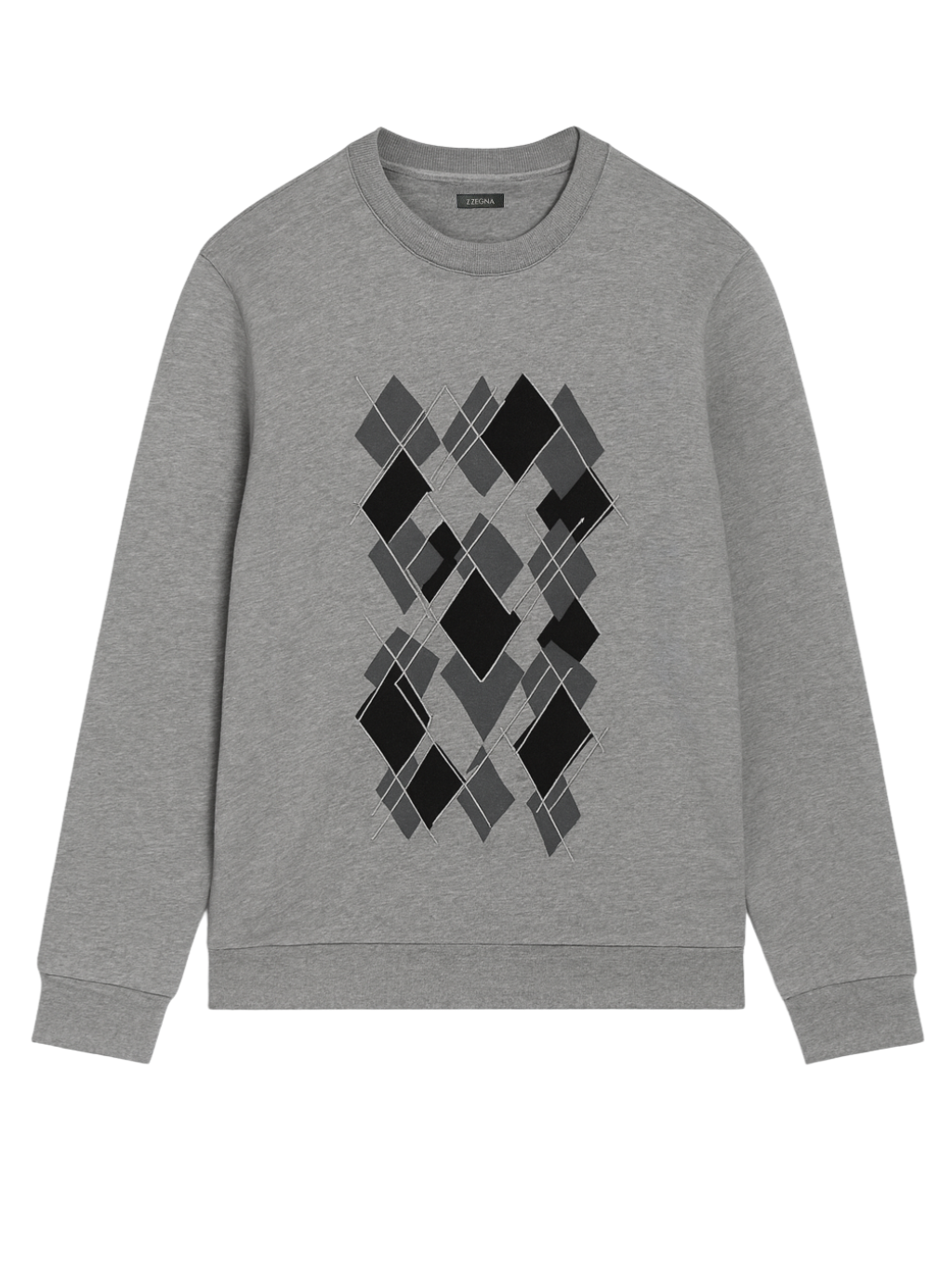 Z ZEGNA Graphic Grey mikina XXL