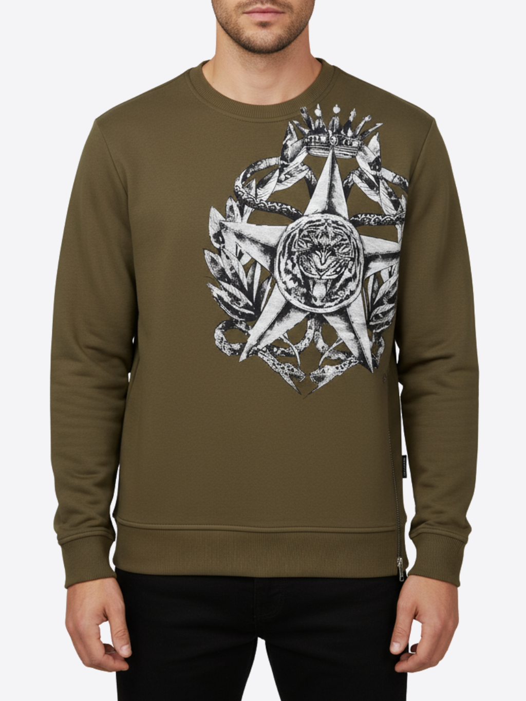 JUST CAVALLI Crowned Green mikina Veľkosť: S