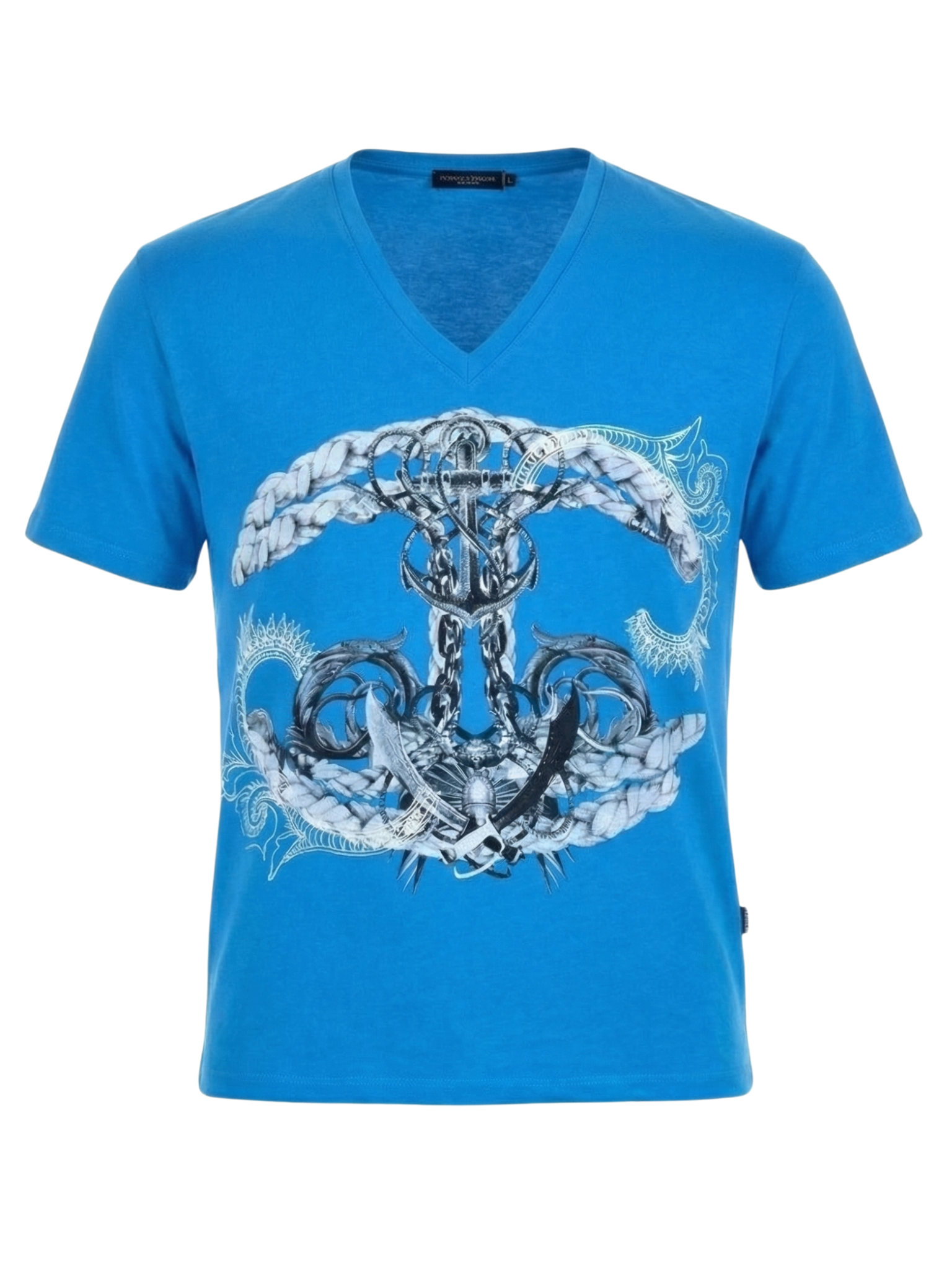 JUST CAVALLI Anchor Blue tričko S