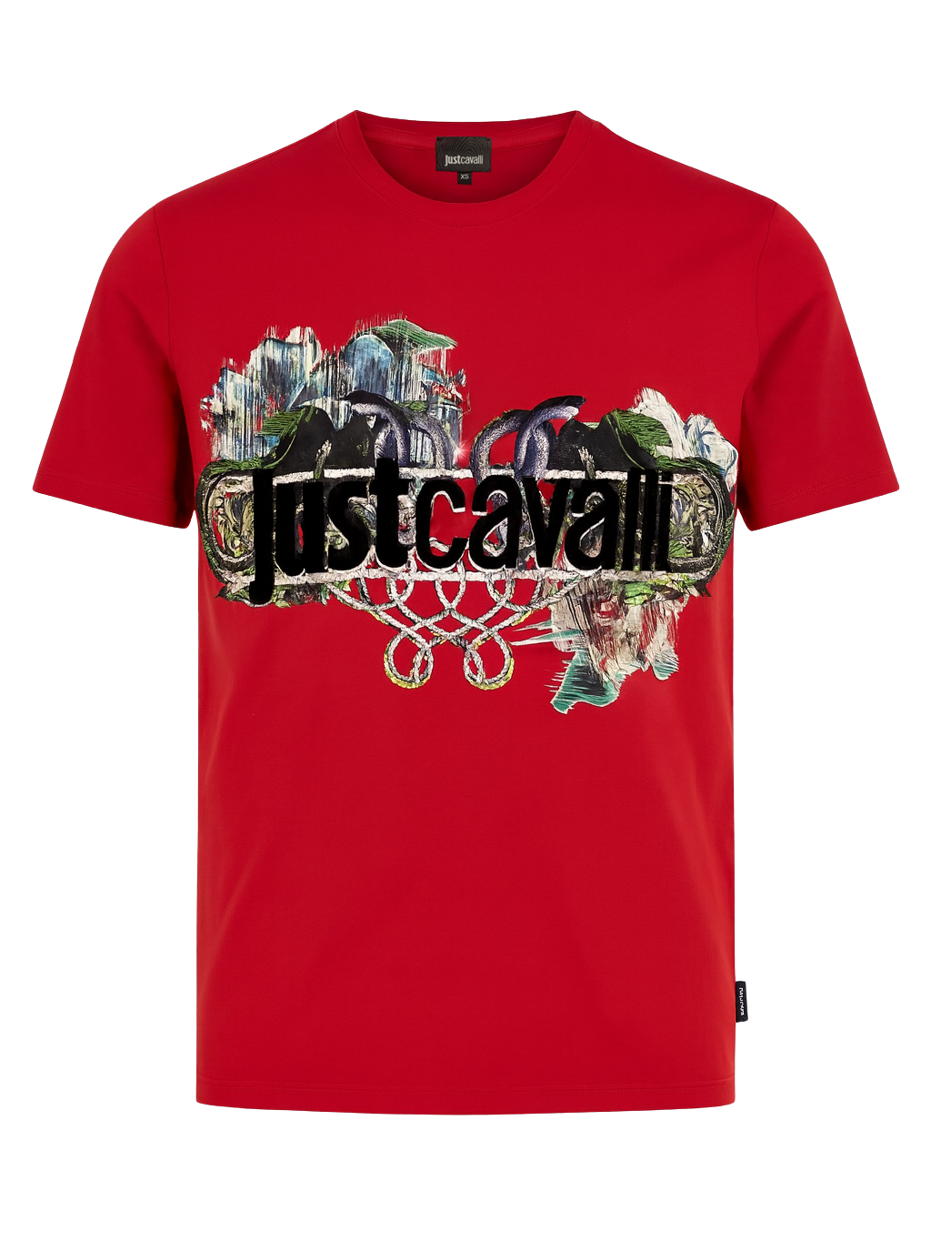 JUST CAVALLI Wild Red tričko XS