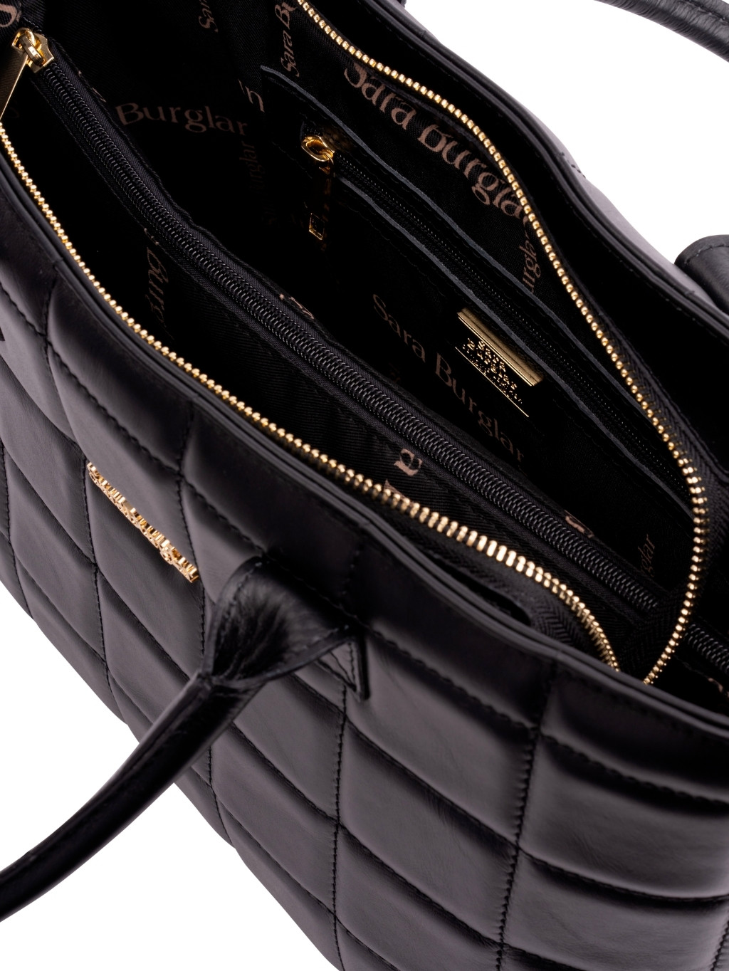 SARA BURGLAR Regina Soft Black kabelka – Obrázok 3