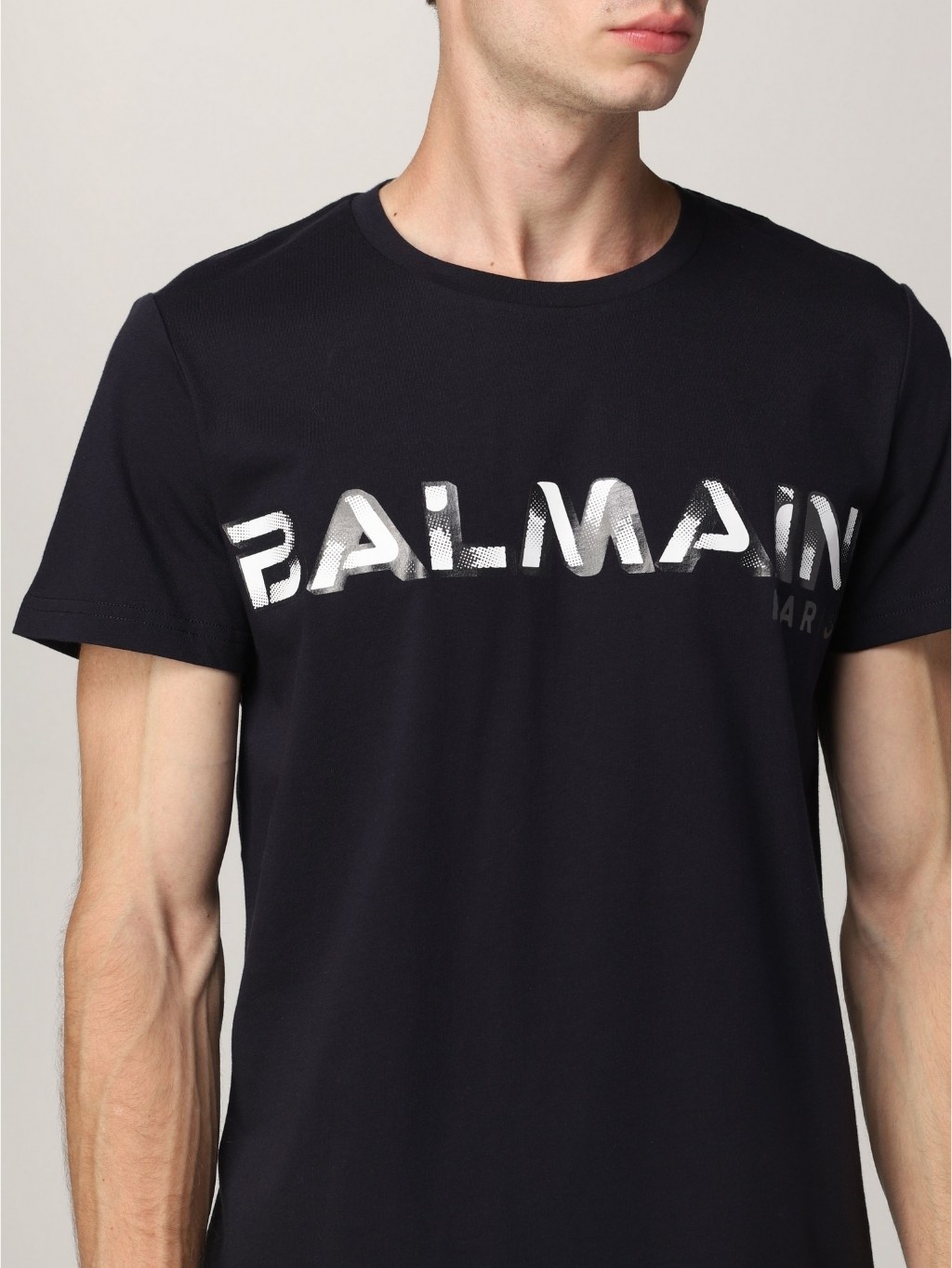 BALMAIN Paris Logo Blue tričko Veľkosť: L – Obrázok 5