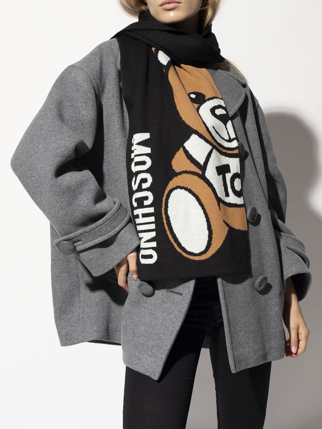 MOSCHINO Bear Logo šál