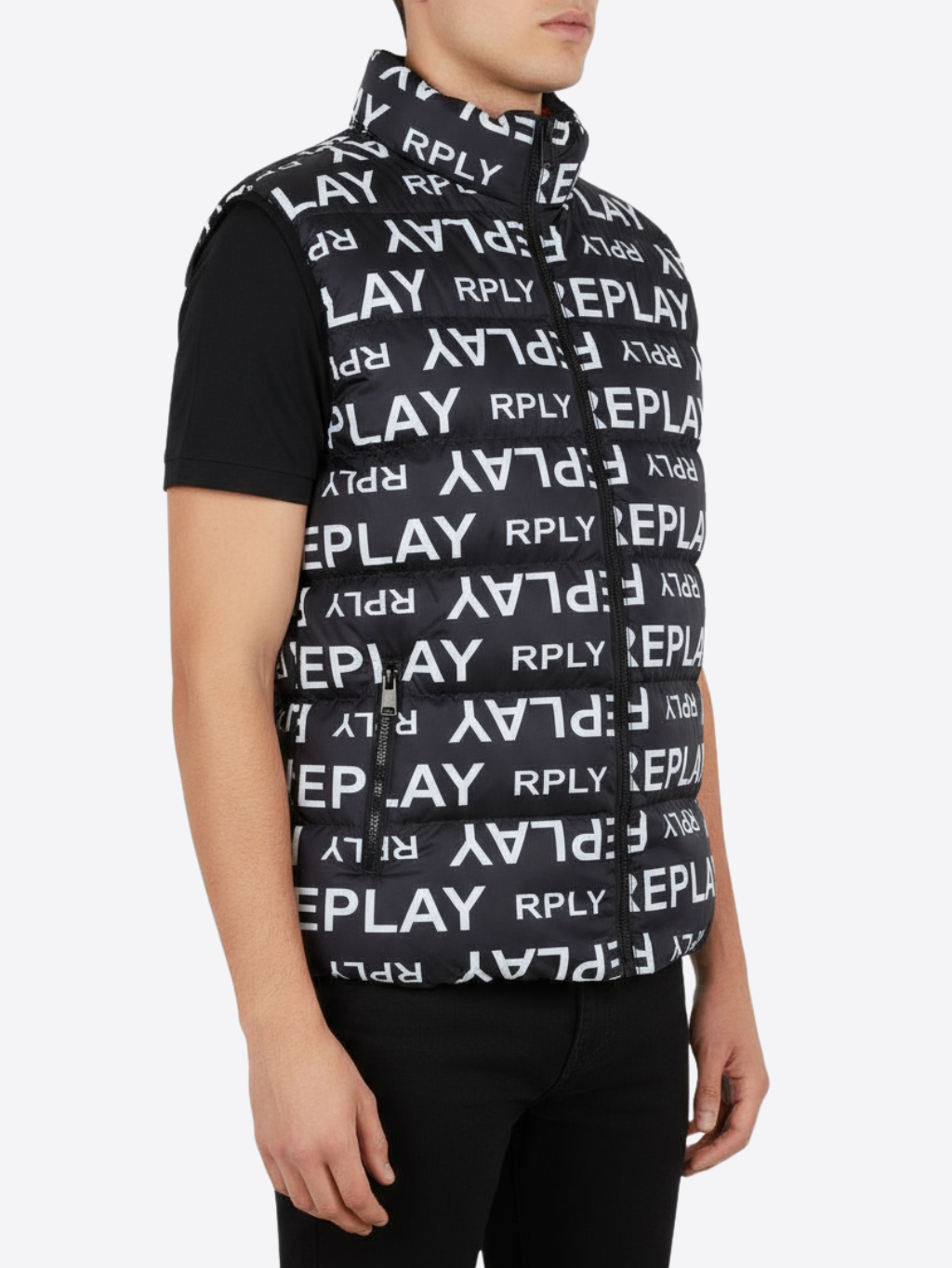 REPLAY Black Logo vesta Veľkosť: M – Obrázok 3