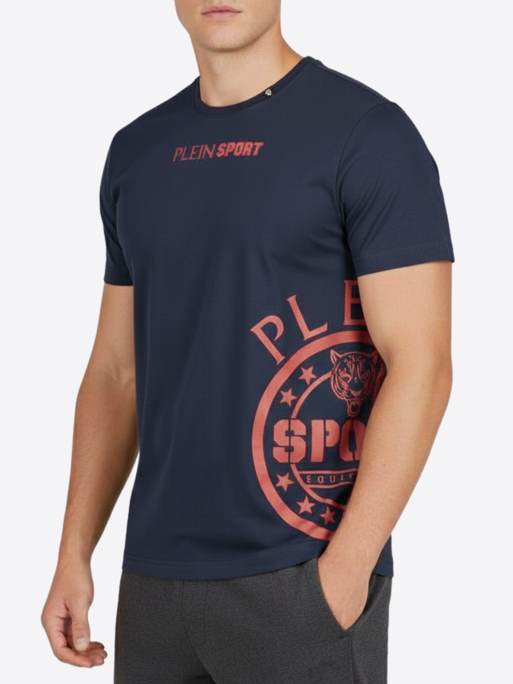 PLEIN SPORT Logo Navy tričko Veľkosť: L