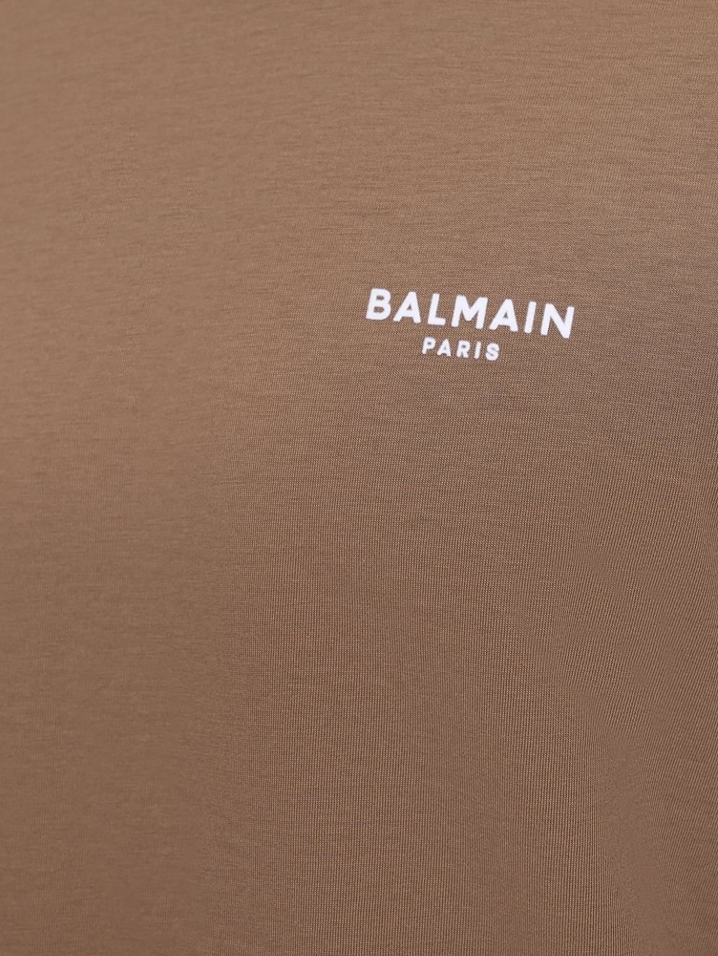 BALMAIN Paris Logo Brown tričko Veľkosť: S – Obrázok 4