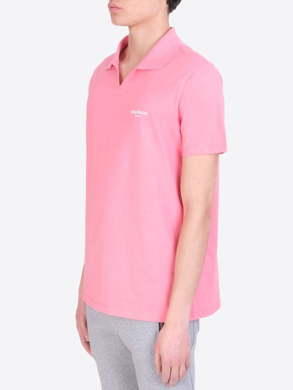 BALMAIN Paris Wingtip Pink polo tričko Veľkosť: M – Obrázok 3