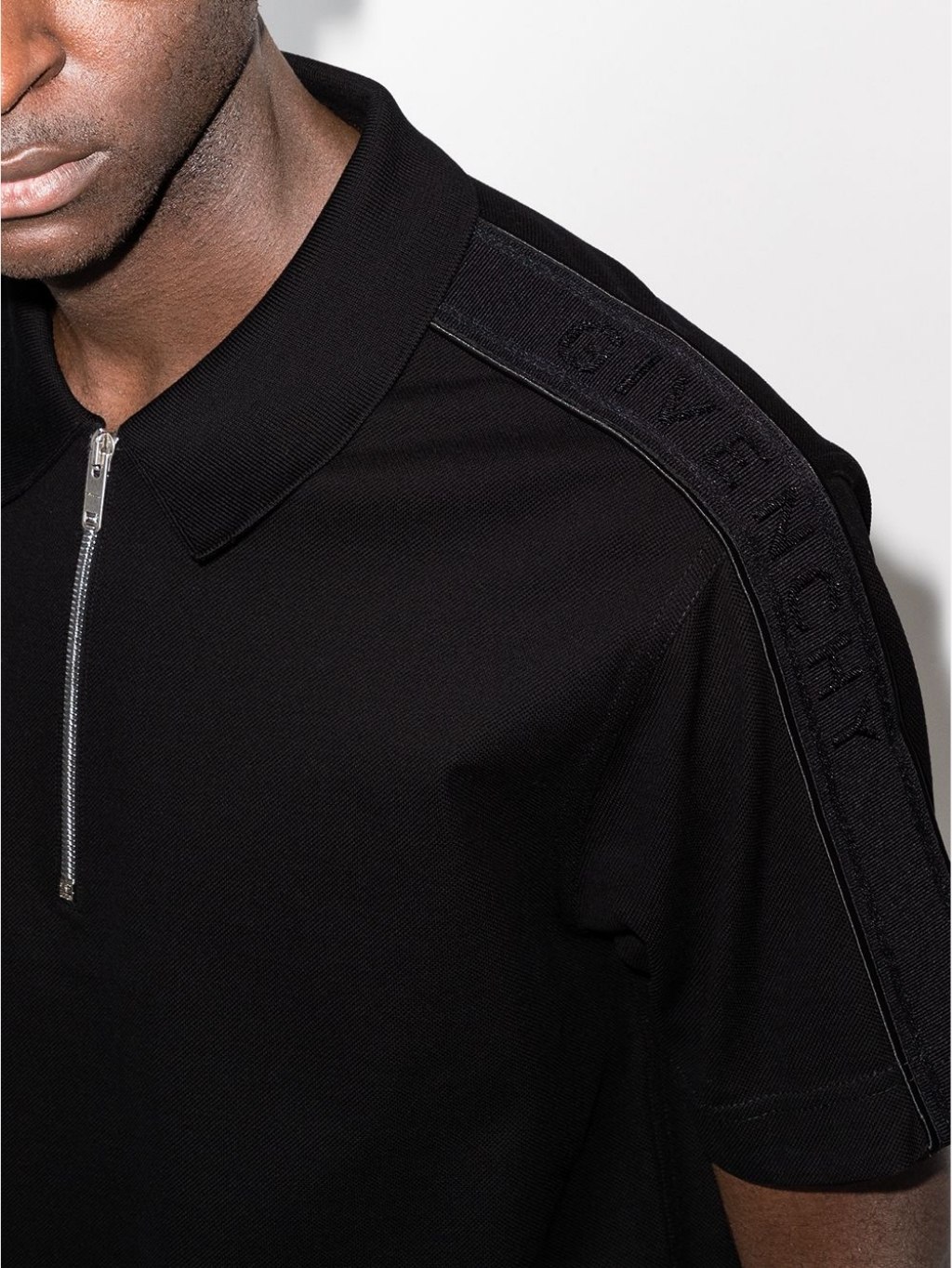 GIVENCHY Elegant Black polo tričko Veľkosť: L – Obrázok 4