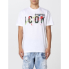 dsquared2 icon splatted white tricko (2)