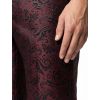 dolce gabbana jacquard burgundy nohavice (5)