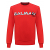 balmain paris logo red mikina (2)