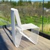 Designová zahradní židle XY bílá matná